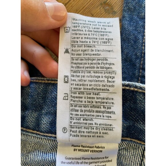 Carhartt Mens Blue Denim Relaxed Fit Flame-Resistant Jeans 38x32 Workwear - Picture 5 of 7